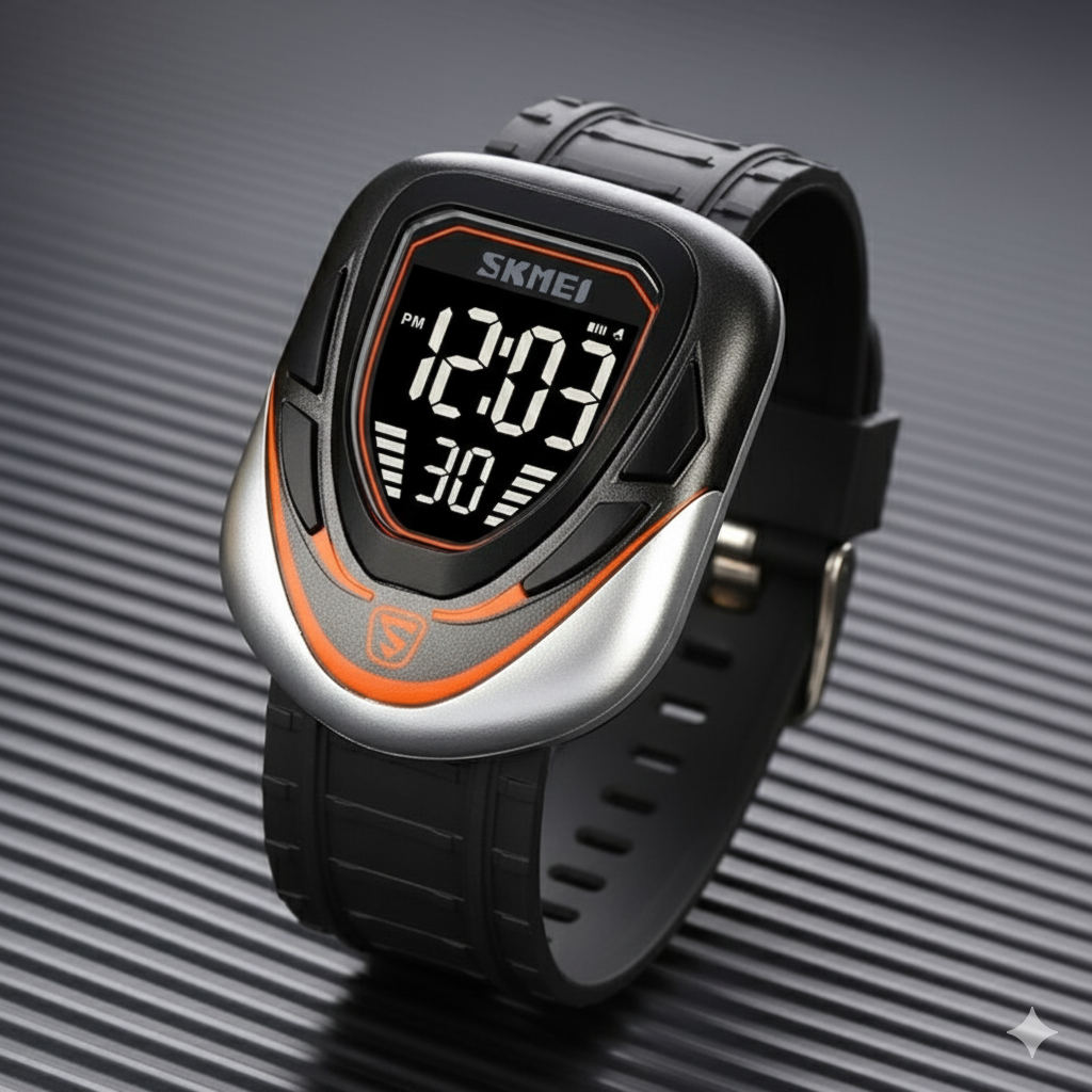 Skmei 1833 Men's Digital Sports Watch | Waterproof, Multi-Time Zone, Stopwatch, Alarm, LED Backlight