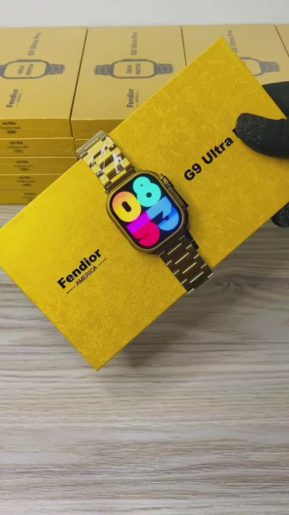 New G9 Ultra Pro Gold Color Edition Series 9  Golden Edition Bluetooth Calling Smart Watch